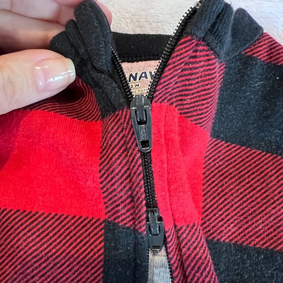 Old Navy Baby Comfy Plaid Sleeper 0 - 3 Months - Picture 3 of 5